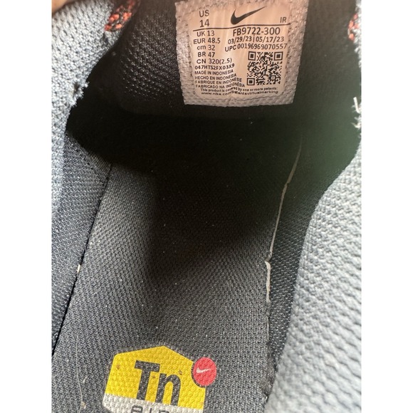 Nike Air Max Plus Men's Size 14 USED NO BOX - Picture 6 of 8